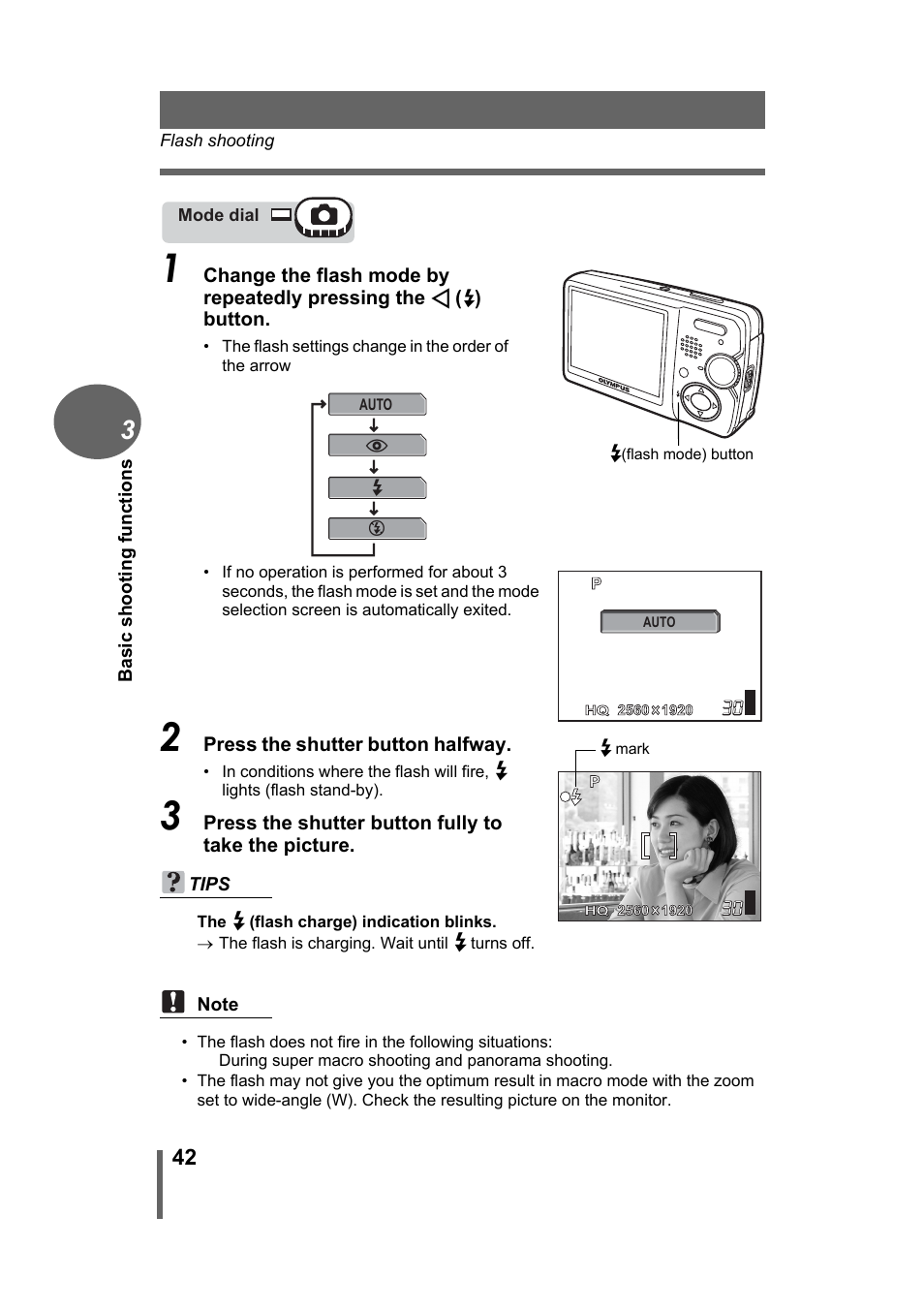 Olympus Stylus 500 Digital User Manual | Page 42 / 170