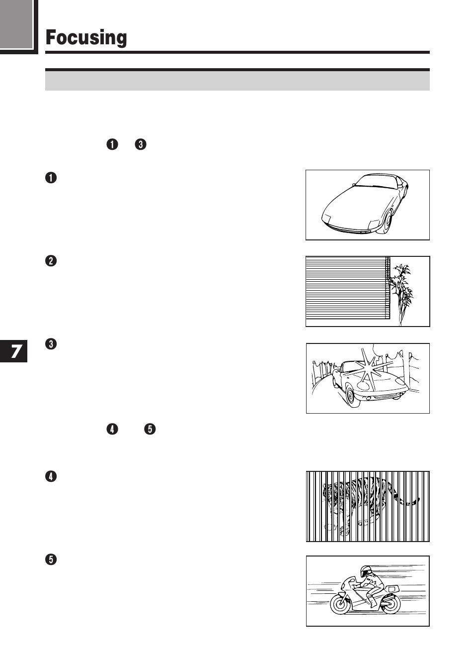 Focusing, Subjects that are difficult to focus on | Olympus E-100 RS User Manual | Page 118 / 220