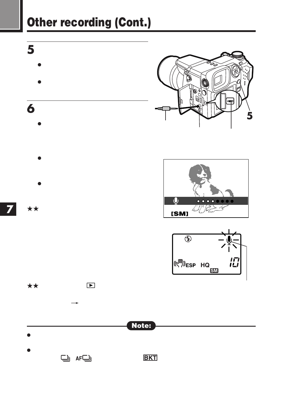 Other recording (cont.) | Olympus E-100 RS User Manual | Page 138 / 220