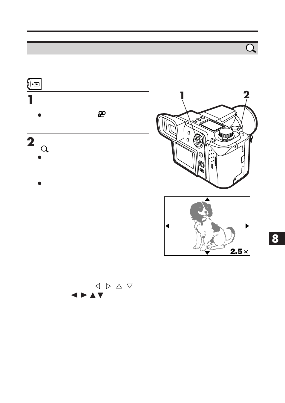 Enlarging pictures—close-up display | Olympus E-100 RS User Manual | Page 145 / 220