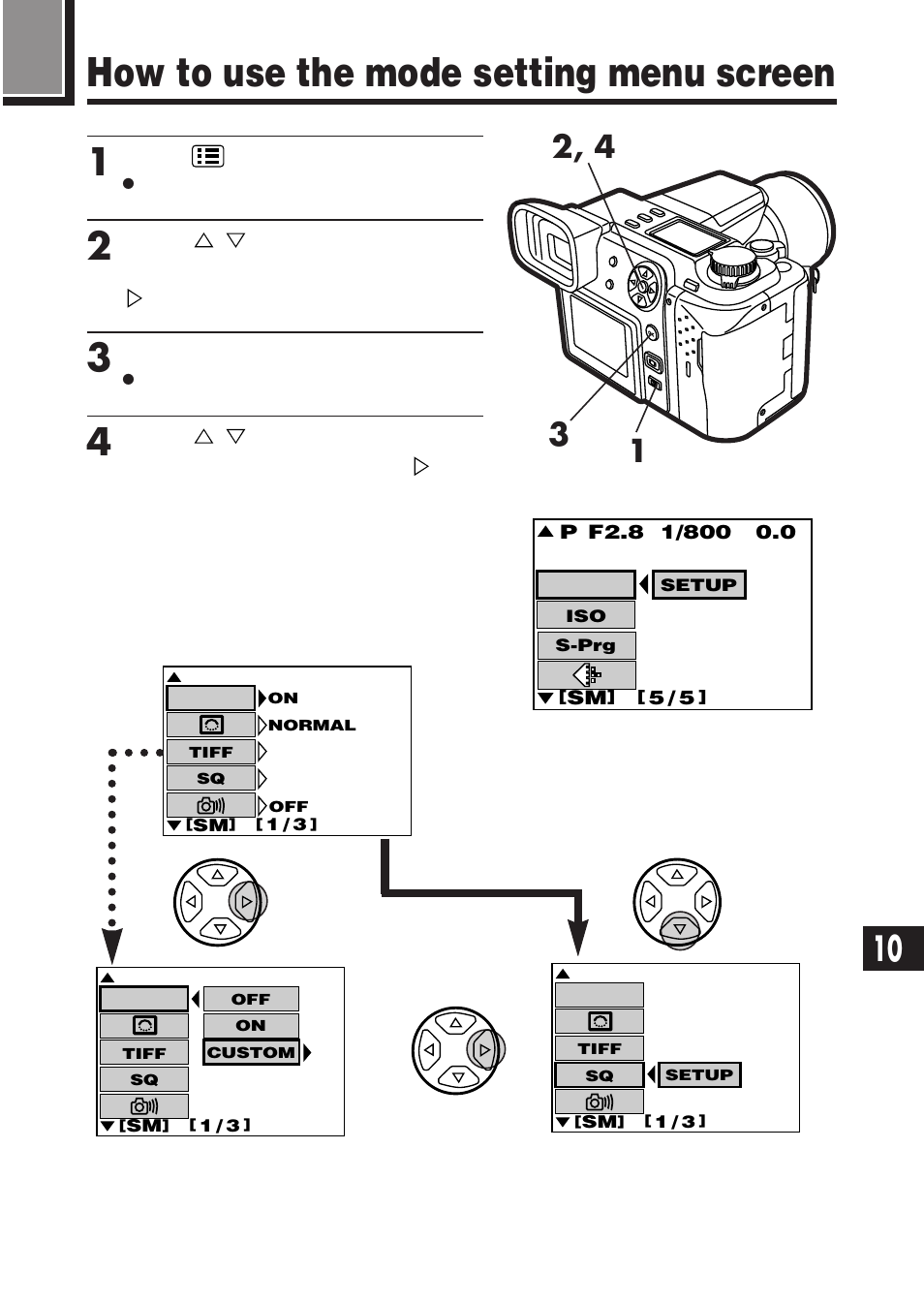 How to use the mode setting menu screen | Olympus E-100 RS User Manual | Page 171 / 220