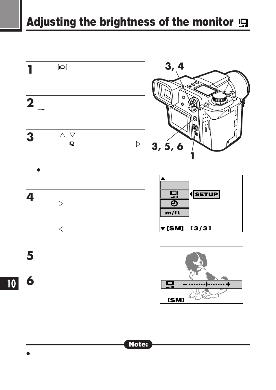 Adjusting the brightness of the monitor | Olympus E-100 RS User Manual | Page 188 / 220