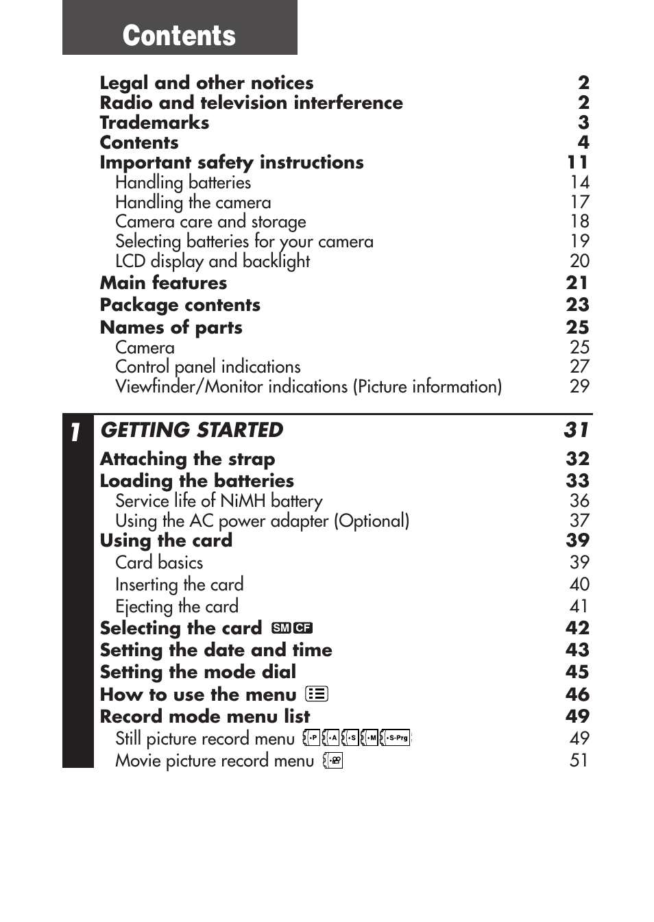 Olympus E-100 RS User Manual | Page 4 / 220