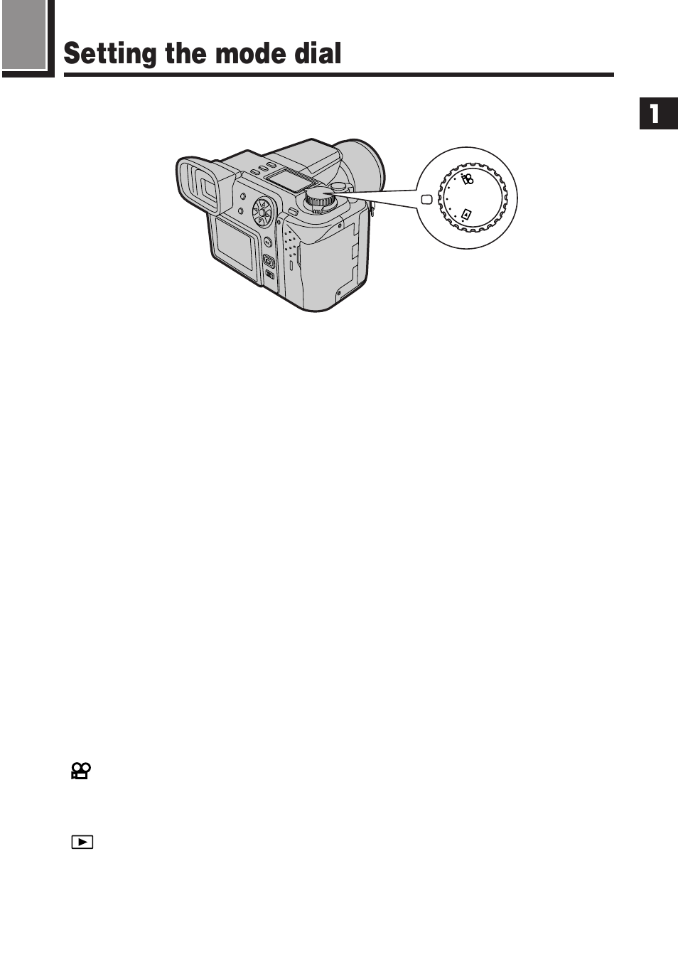 Setting the mode dial | Olympus E-100 RS User Manual | Page 47 / 220