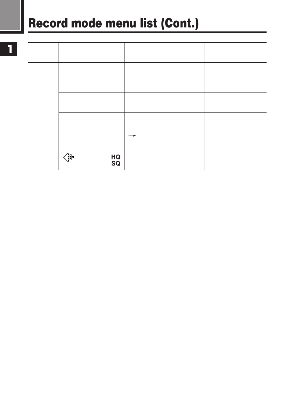 Record mode menu list (cont.) | Olympus E-100 RS User Manual | Page 54 / 220