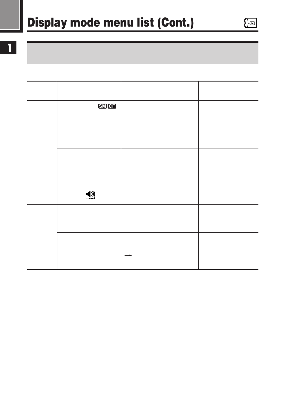 Display mode menu list (cont.) | Olympus E-100 RS User Manual | Page 56 / 220