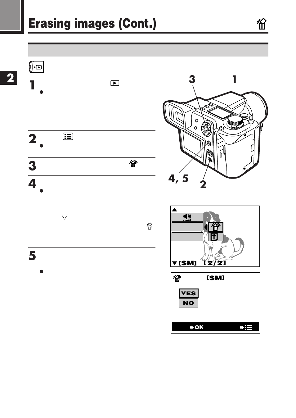 Erasing images (cont.), All-frame erasure | Olympus E-100 RS User Manual | Page 76 / 220