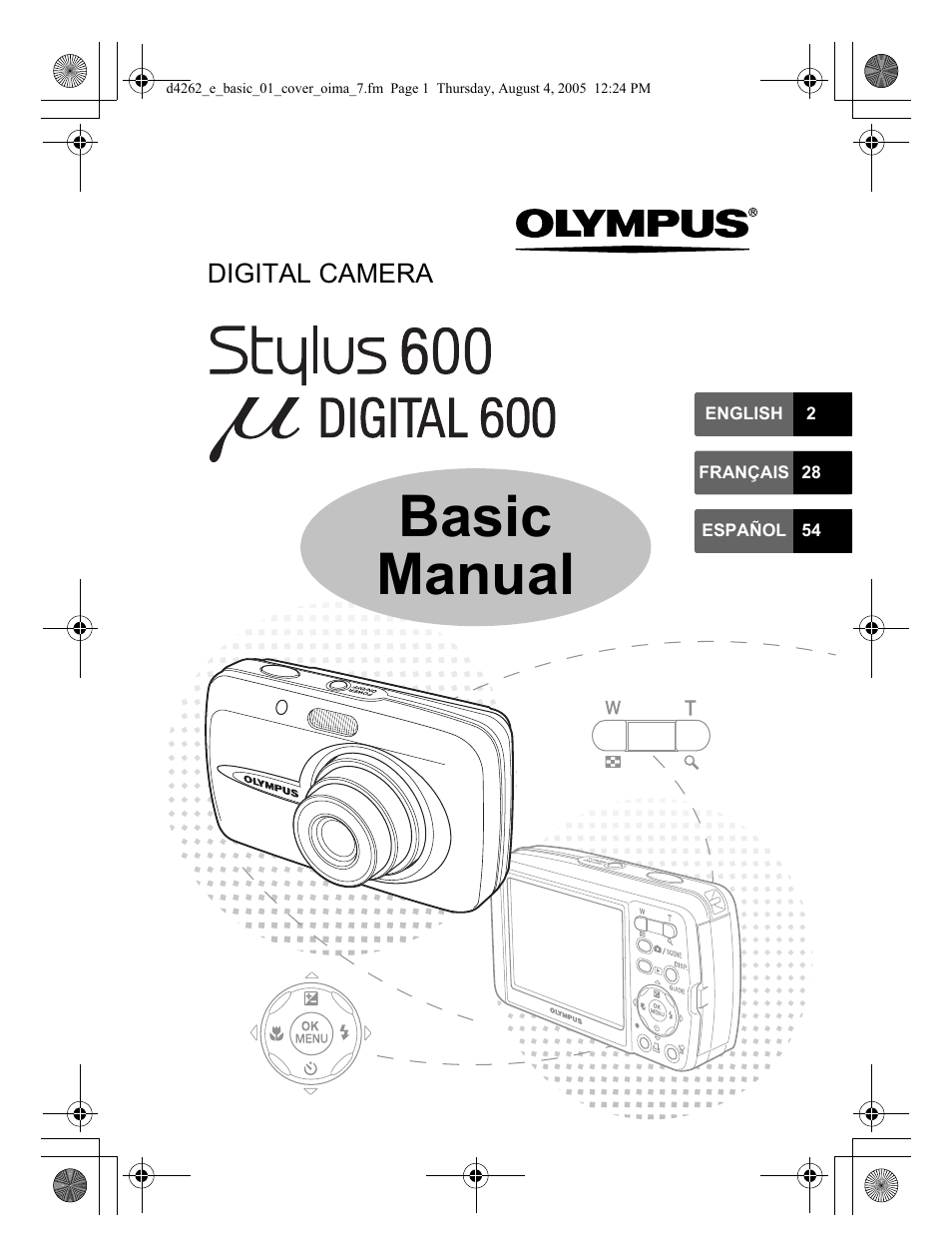 Olympus Stylus 600 Digital User Manual | 84 pages