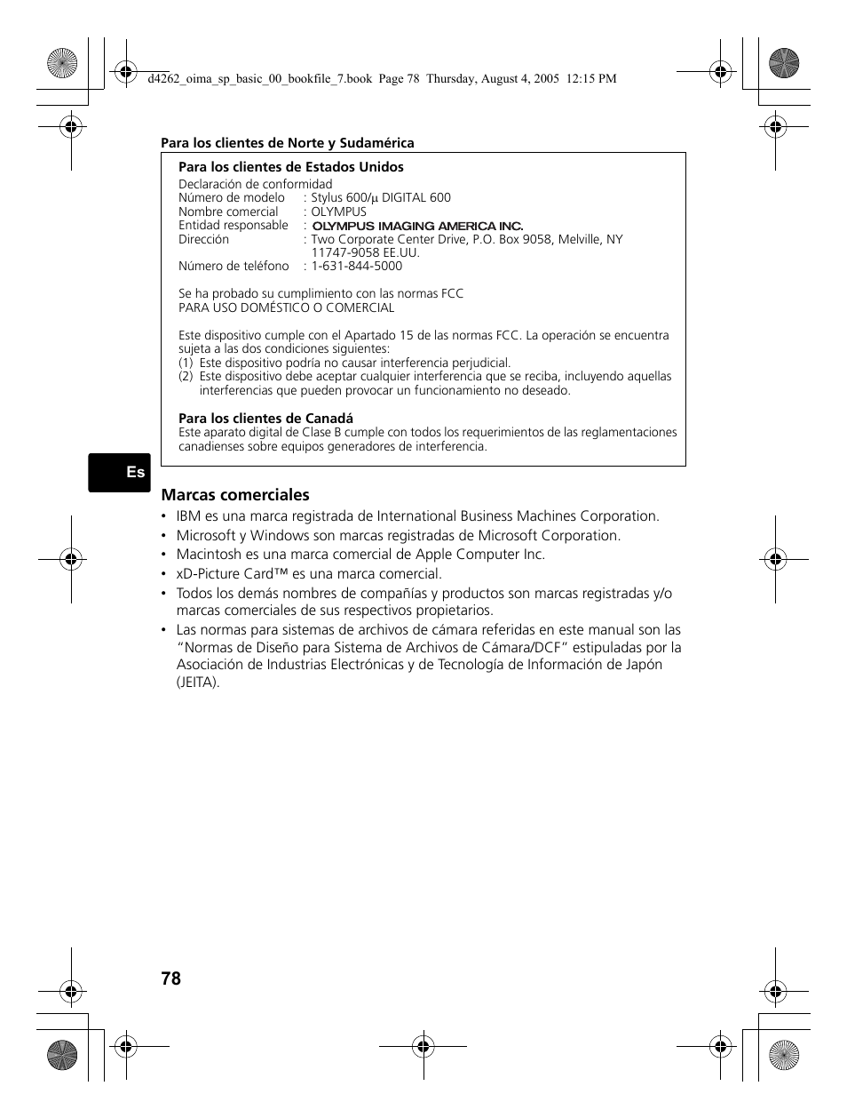 Olympus Stylus 600 Digital User Manual | Page 78 / 84