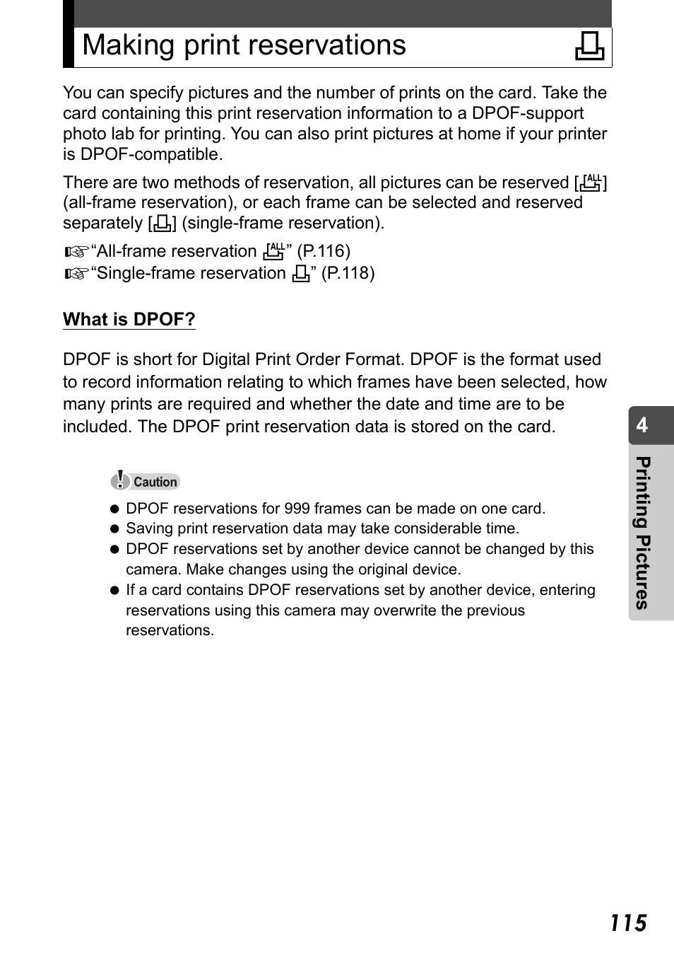 Making print reservations, P.115) | Olympus Stylus Verve User Manual | Page 115 / 192