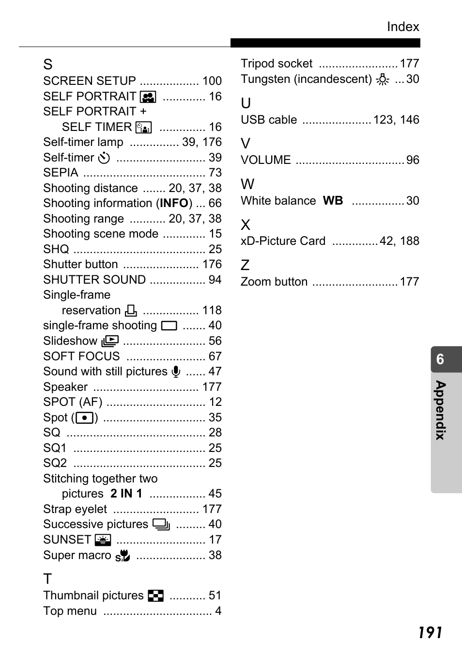 Olympus Stylus Verve User Manual | Page 191 / 192