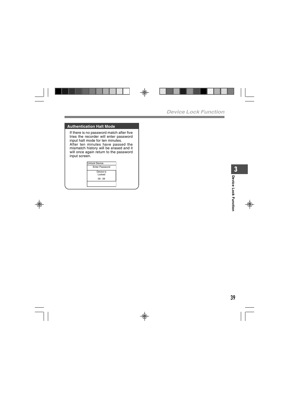 Device lock function | Olympus DS-3400 User Manual | Page 39 / 76