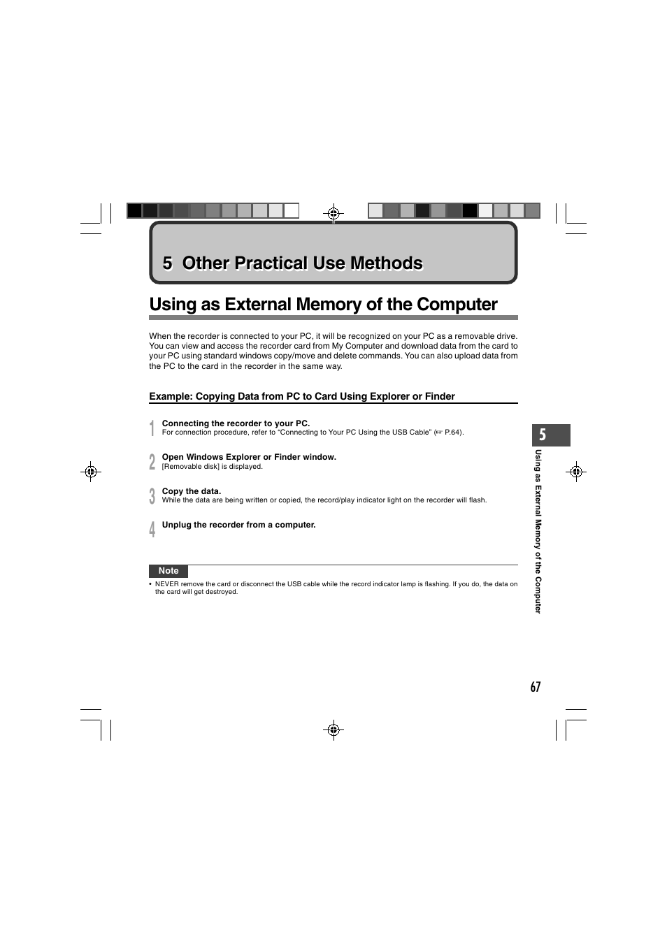 5 other practical use methods | Olympus DS-3400 User Manual | Page 67 / 76