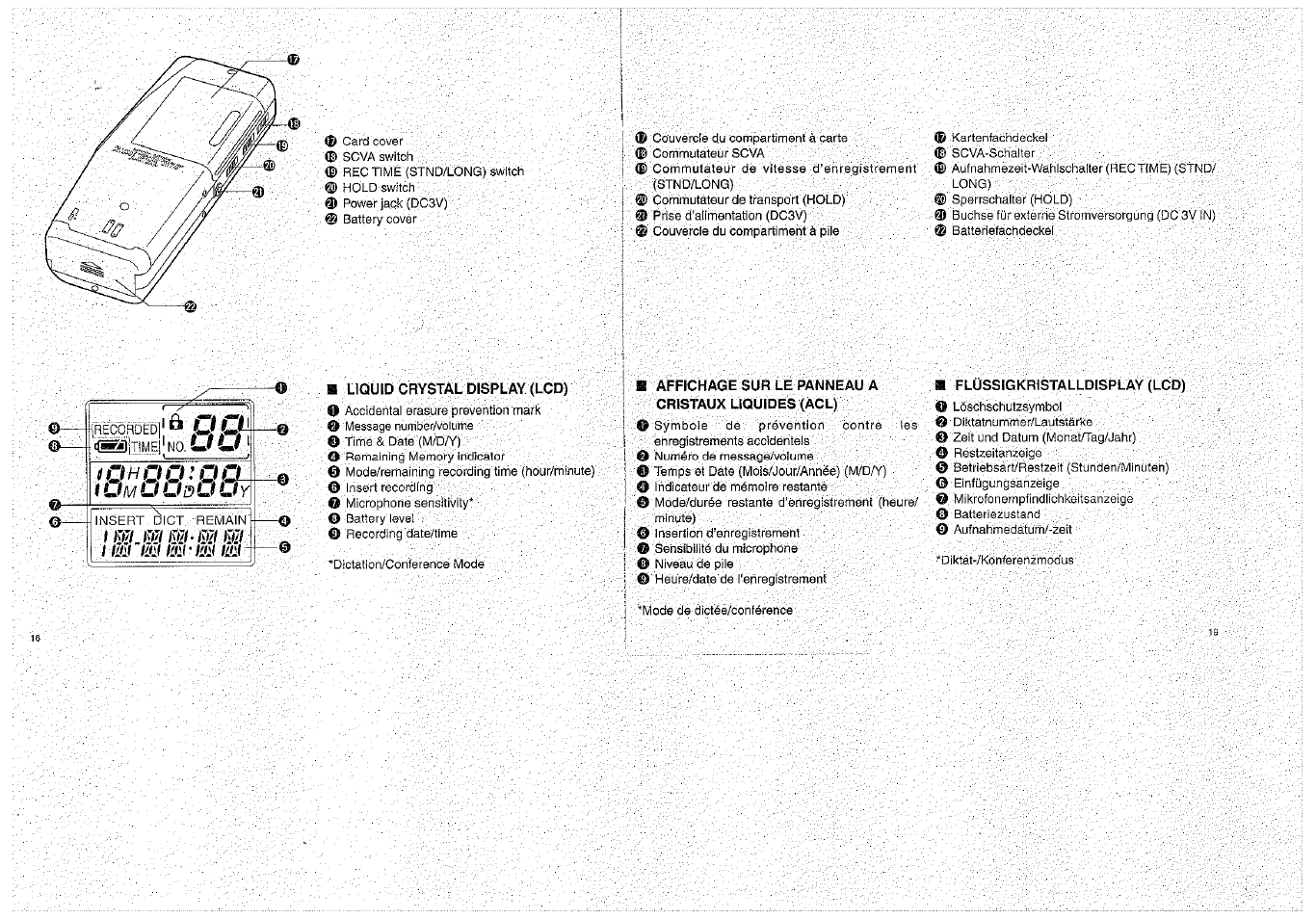 Olympus D-1000 Digital Voice Recorder User Manual | Page 10 / 44