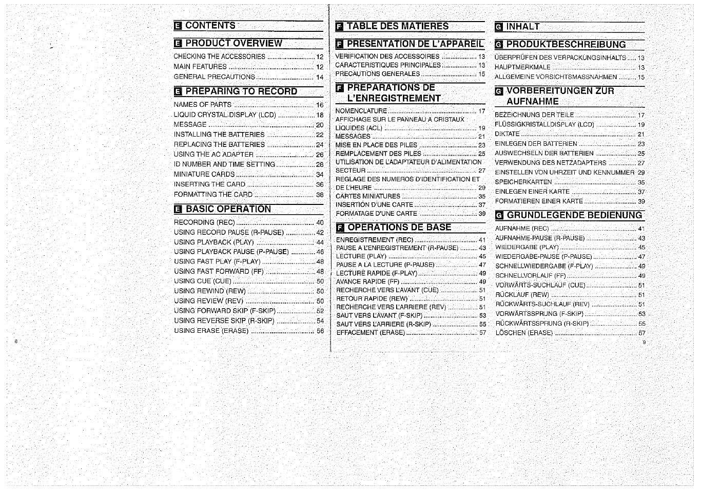 Olympus D-1000 Digital Voice Recorder User Manual | Page 5 / 44