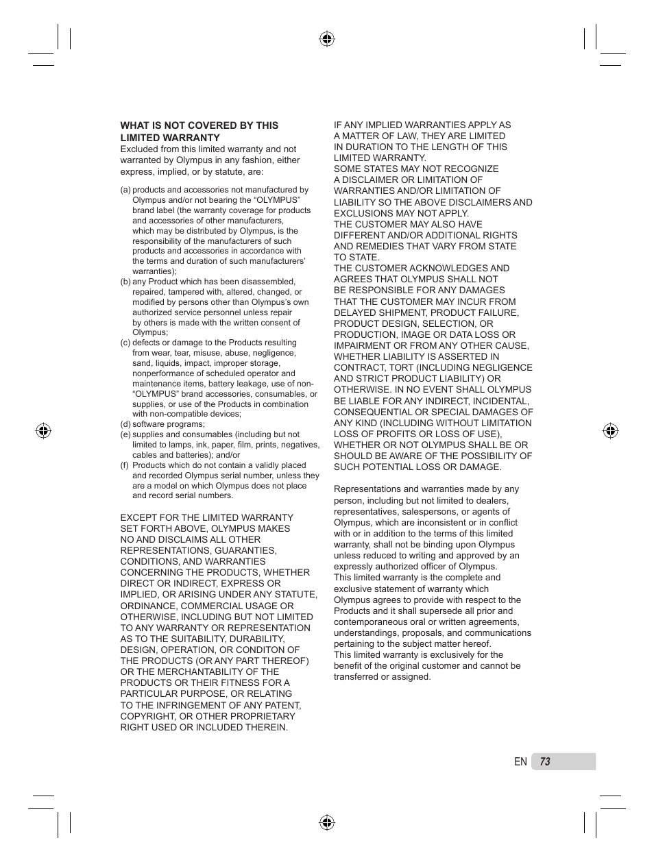 Olympus STYLUS TOUGH-6000 User Manual | Page 73 / 86