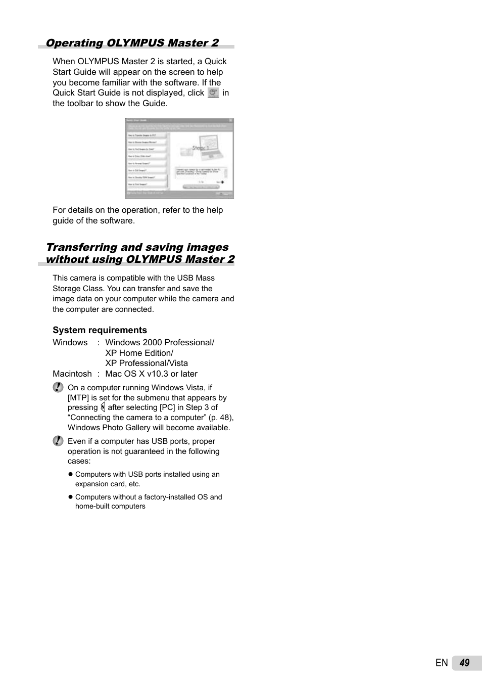 49 en operating olympus master 2 | Olympus STYLUS 7010 User Manual | Page 49 / 72