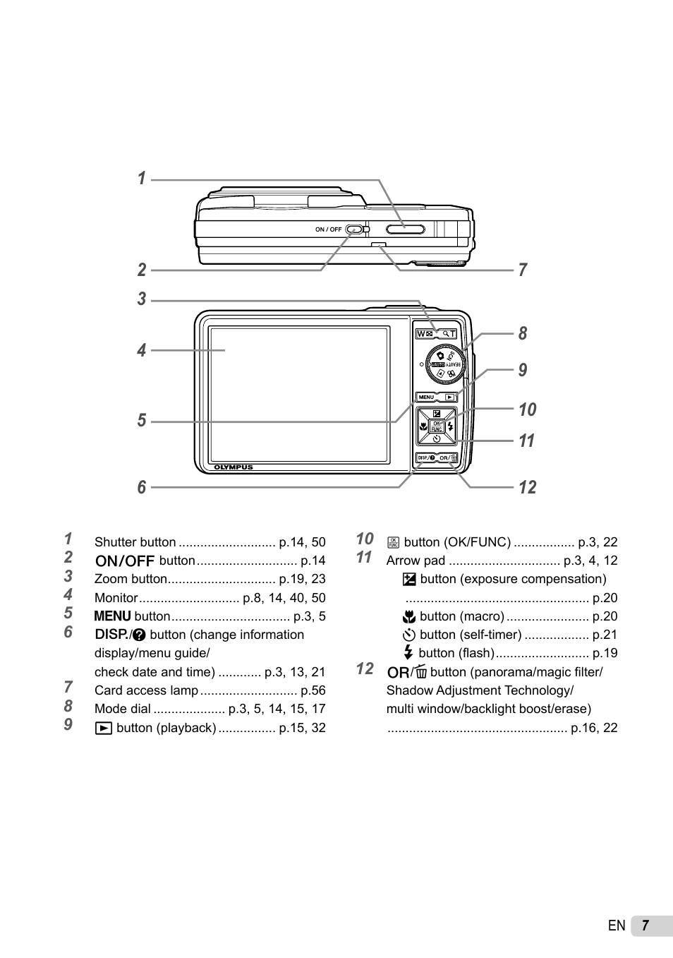 Olympus STYLUS 7010 User Manual | Page 7 / 72
