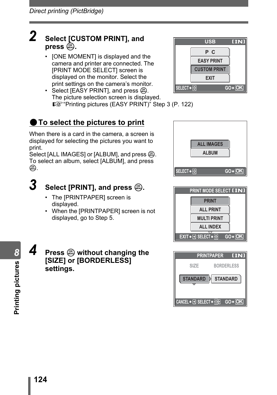 P. 124 t, P. 124) | Olympus SP-320 User Manual | Page 124 / 191