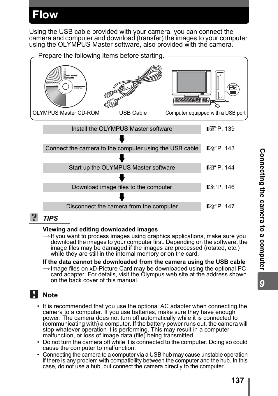 Flow | Olympus SP-320 User Manual | Page 137 / 191