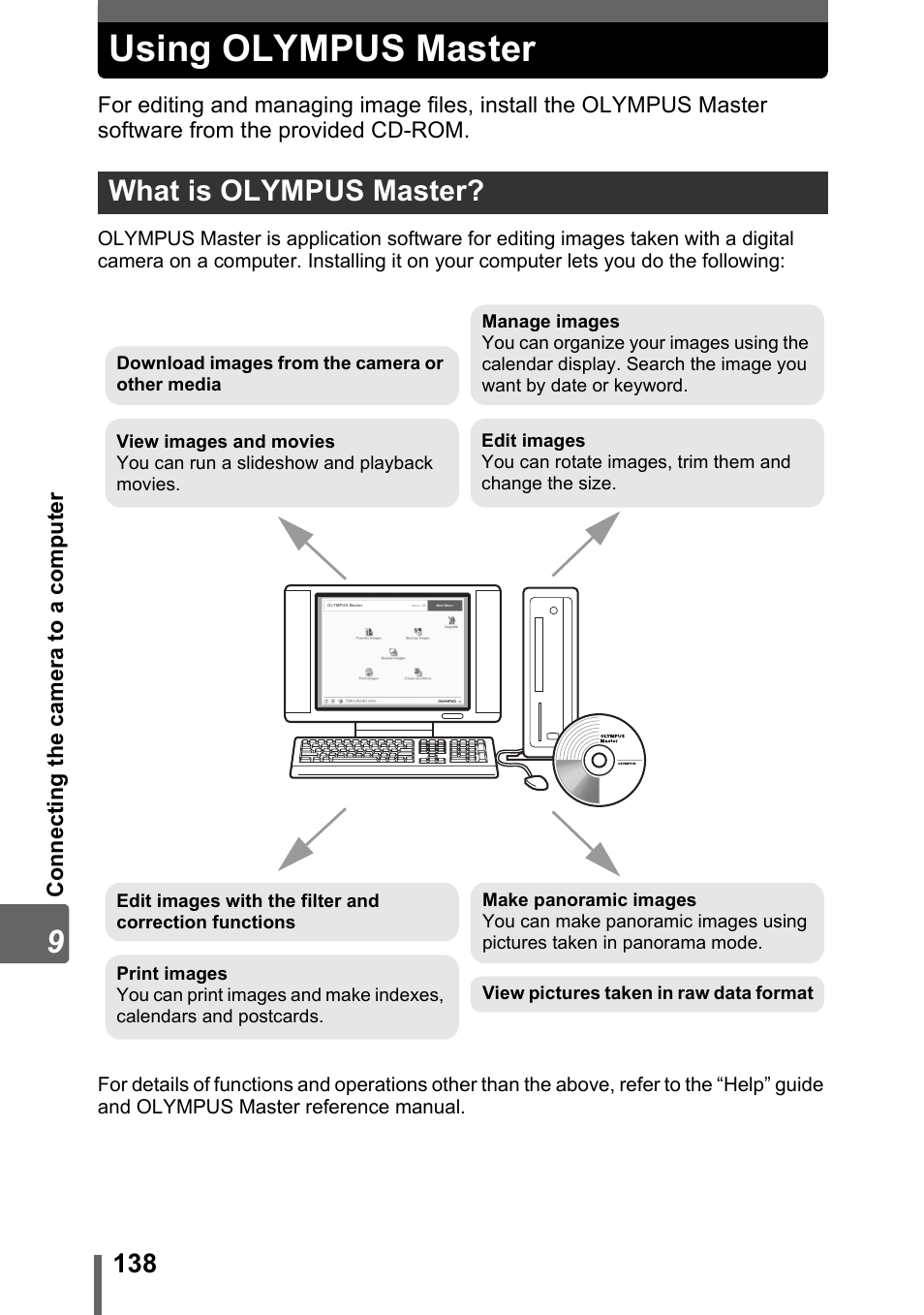 Using olympus master, What is olympus master | Olympus SP-320 User Manual | Page 138 / 191