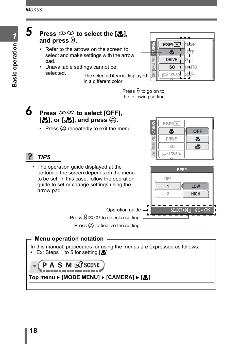 Press sr to select the [ & ], and press q | Olympus SP-320 User Manual | Page 18 / 191