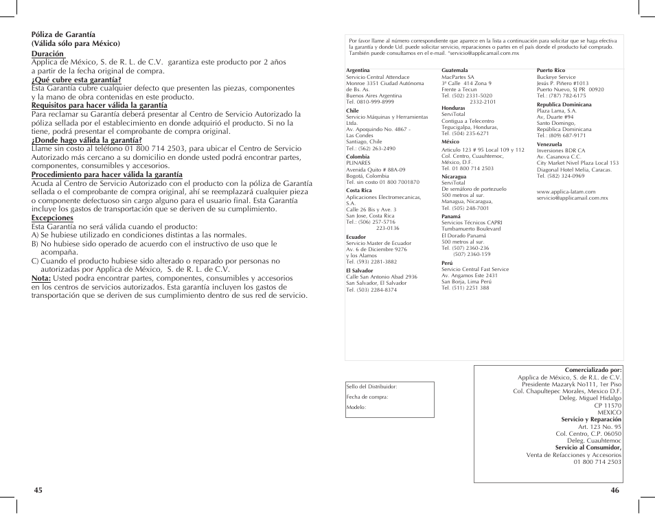 Applica RC6438 User Manual | Page 24 / 25