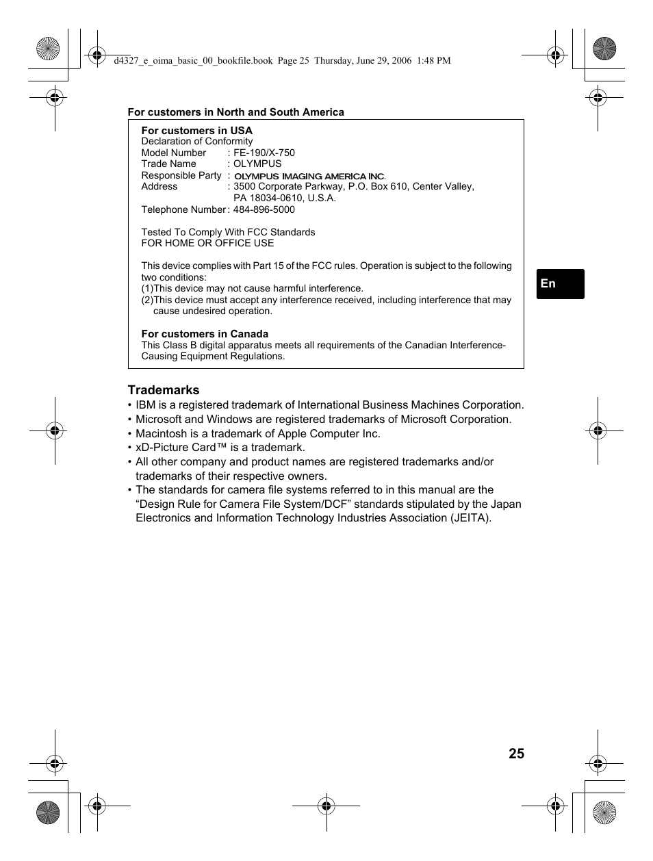 Olympus FE-190 User Manual | Page 25 / 100