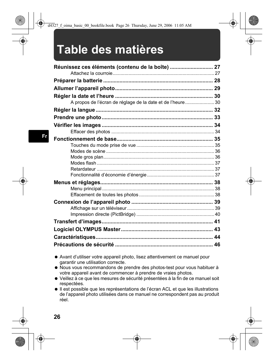 Olympus FE-190 User Manual | Page 26 / 100