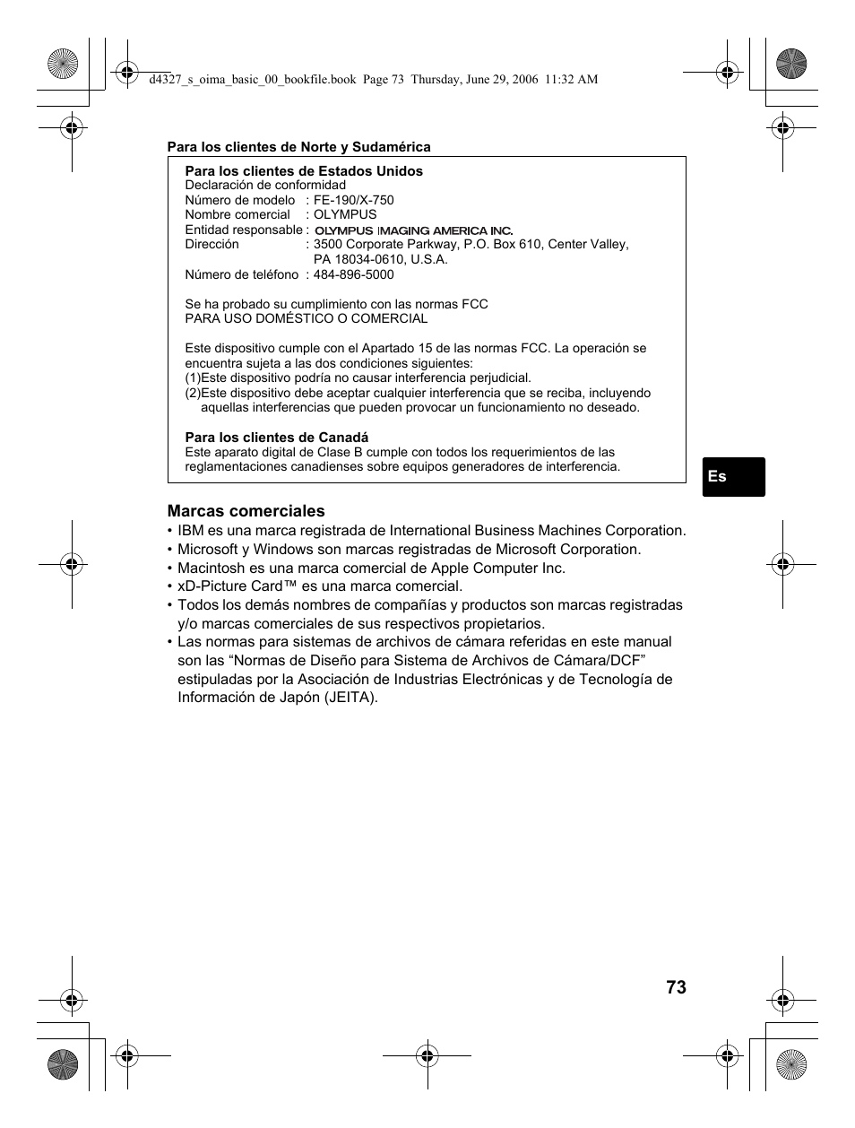 Olympus FE-190 User Manual | Page 73 / 100