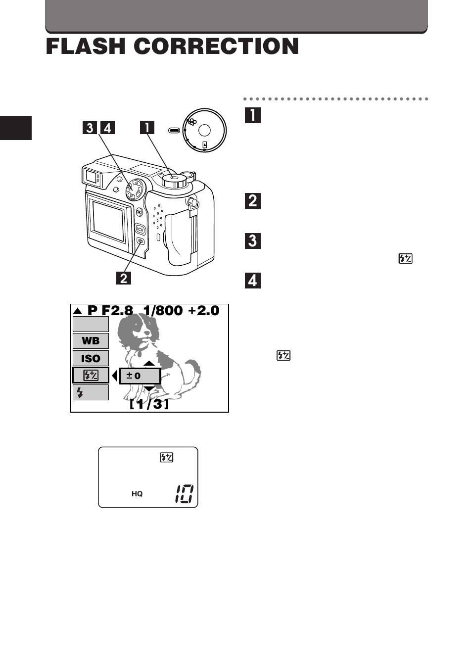 Flash correction | Olympus C-3000 Zoom User Manual | Page 11 / 75