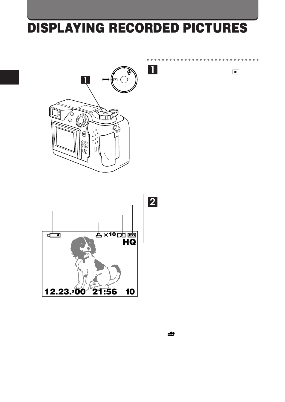 Displaying recorded pictures | Olympus C-3000 Zoom User Manual | Page 33 / 75