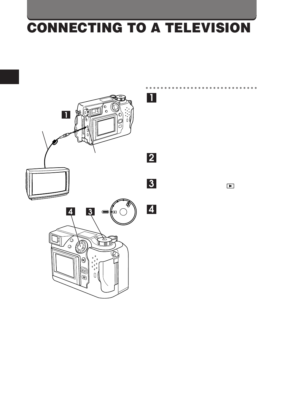 Connecting to a television | Olympus C-3000 Zoom User Manual | Page 49 / 75
