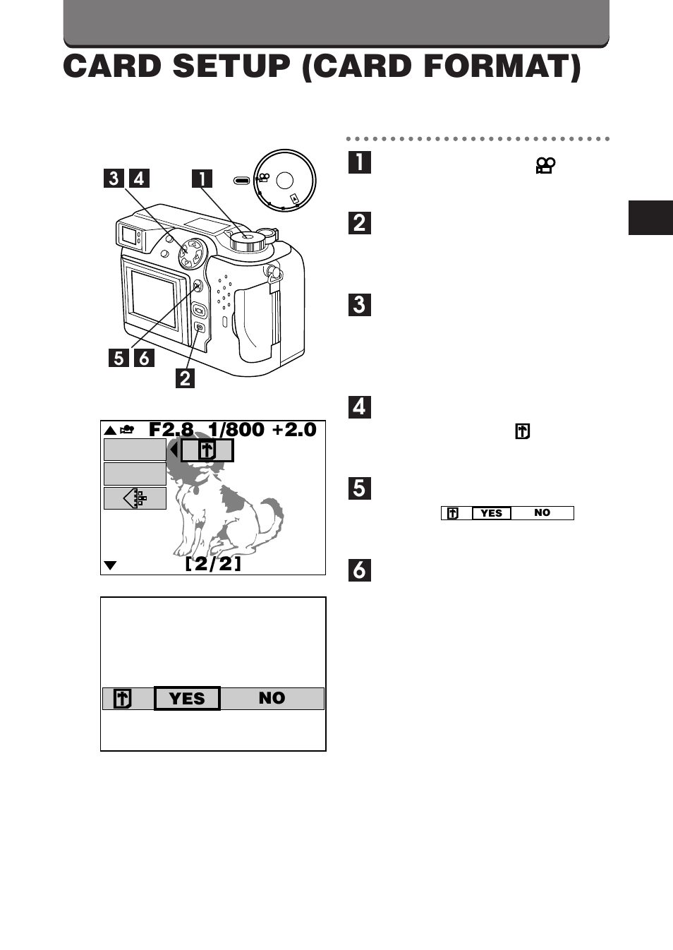Card setup (card format) | Olympus C-3000 Zoom User Manual | Page 72 / 75