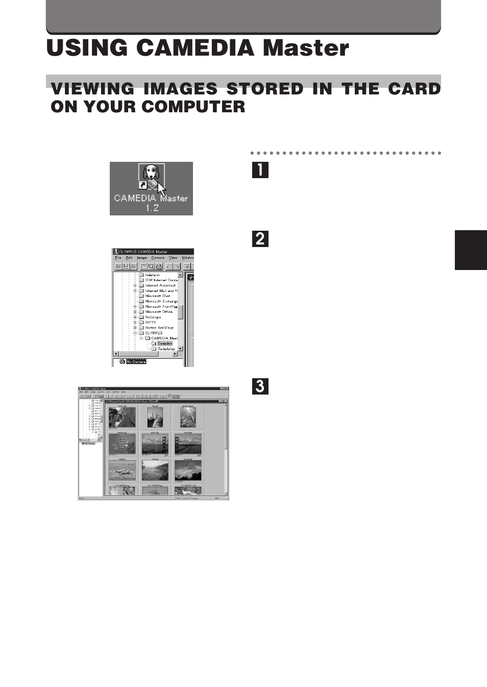 Using camedia master | Olympus D-460 Zoom User Manual | Page 115 / 138