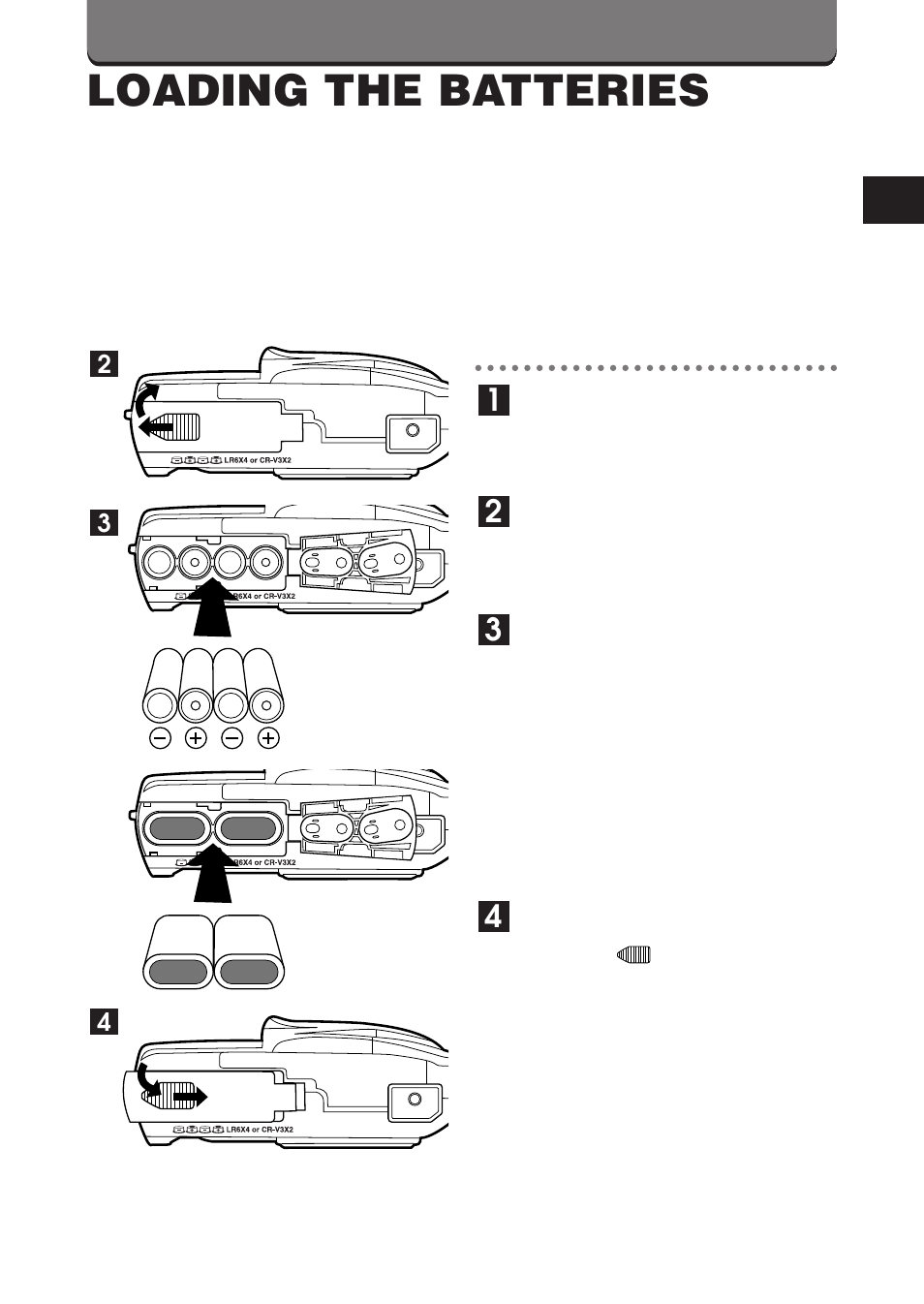 Loading the batteries | Olympus D-460 Zoom User Manual | Page 25 / 138