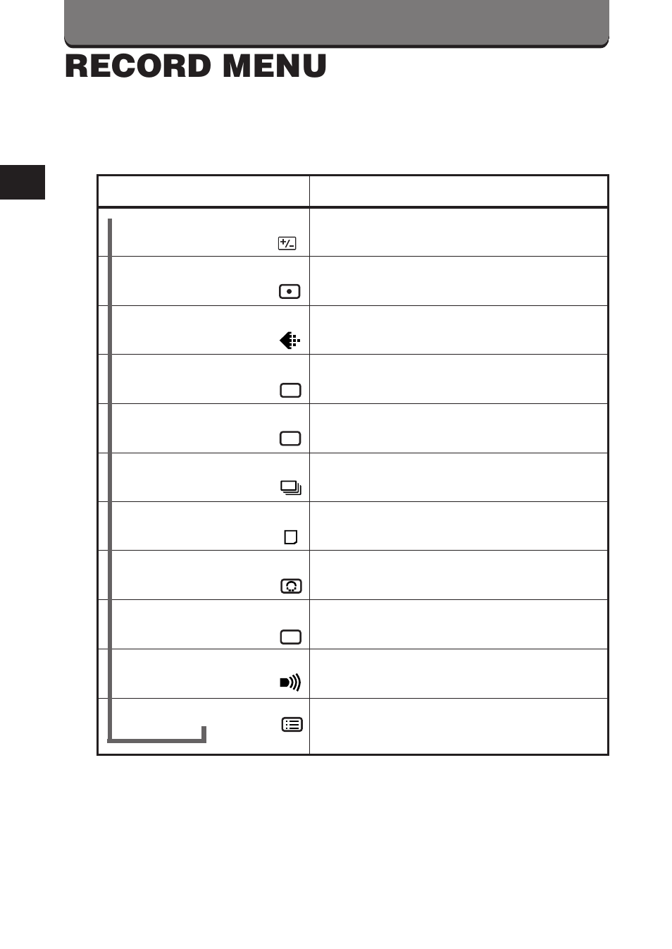 Record menu | Olympus D-460 Zoom User Manual | Page 62 / 138