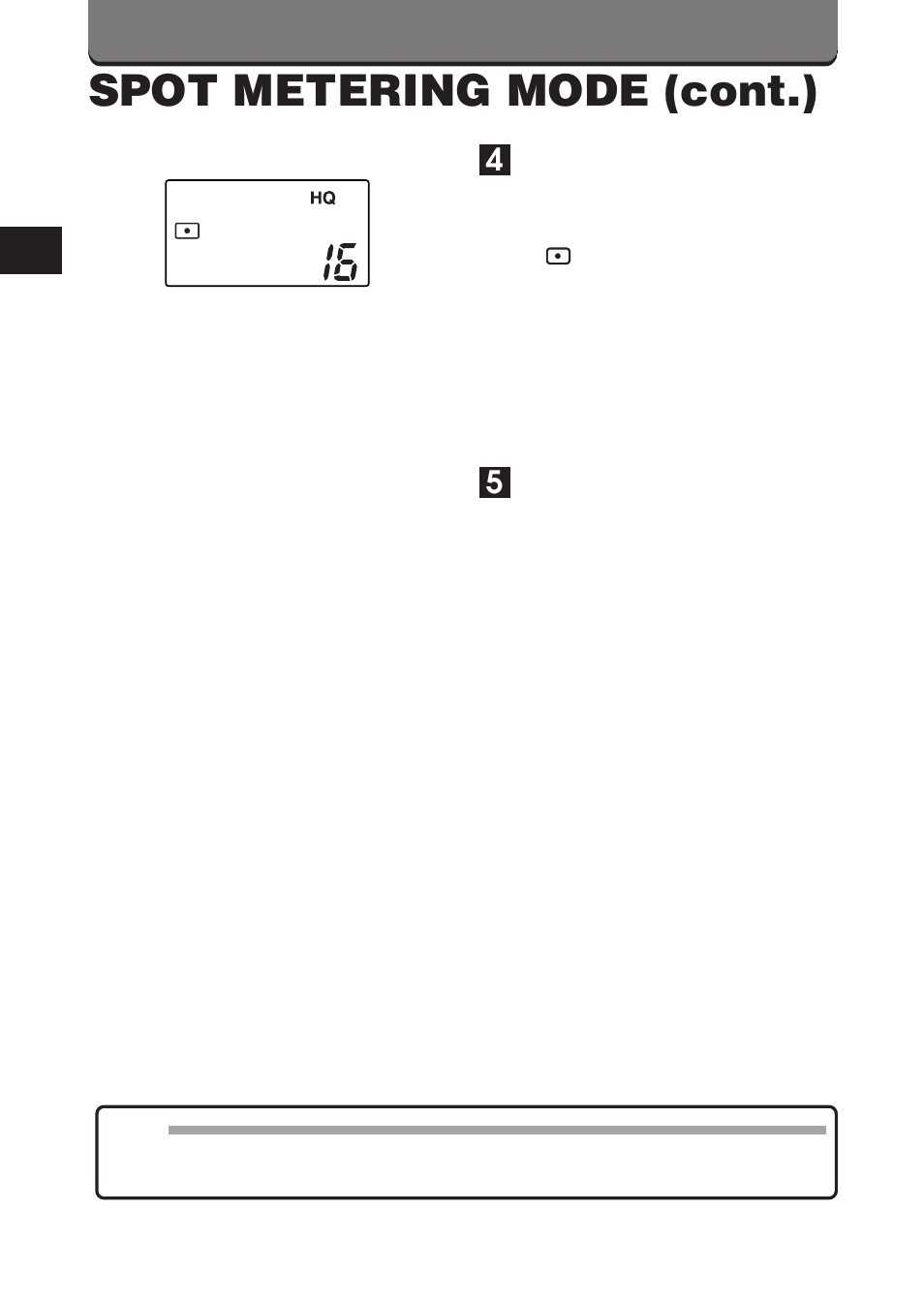 Spot metering mode (cont.) | Olympus D-460 Zoom User Manual | Page 66 / 138