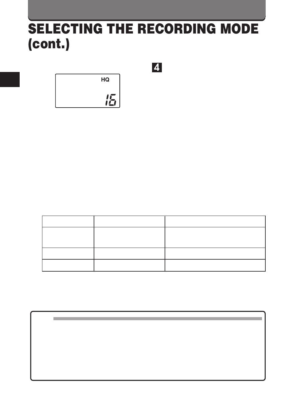 Selecting the recording mode (cont.) | Olympus D-460 Zoom User Manual | Page 68 / 138