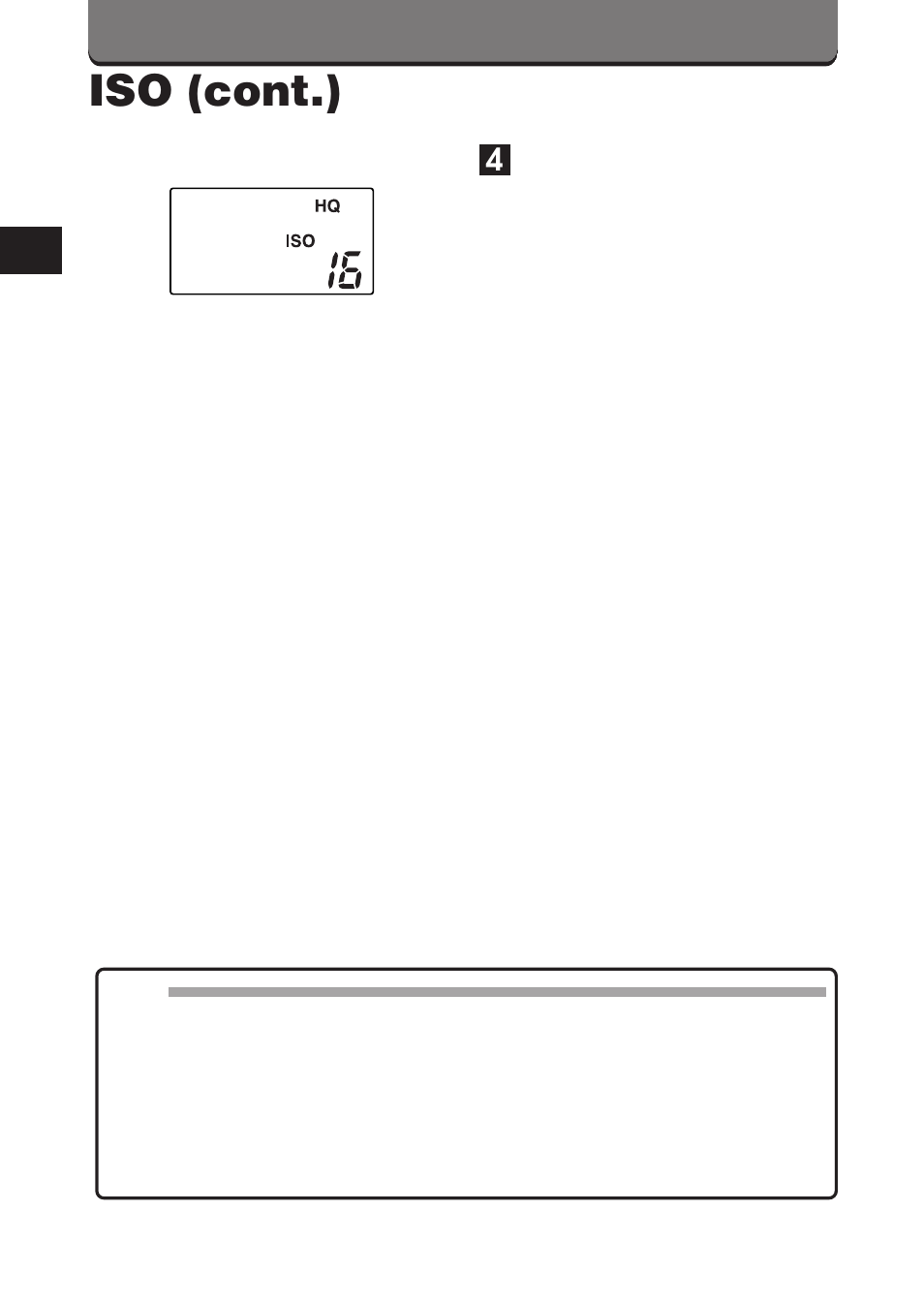 Iso (cont.) | Olympus D-460 Zoom User Manual | Page 72 / 138