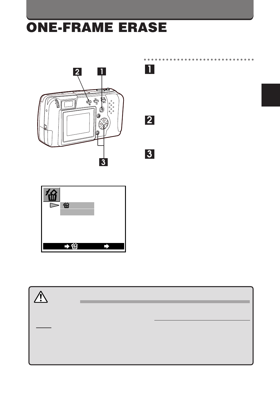 One-frame erase | Olympus D-460 Zoom User Manual | Page 89 / 138