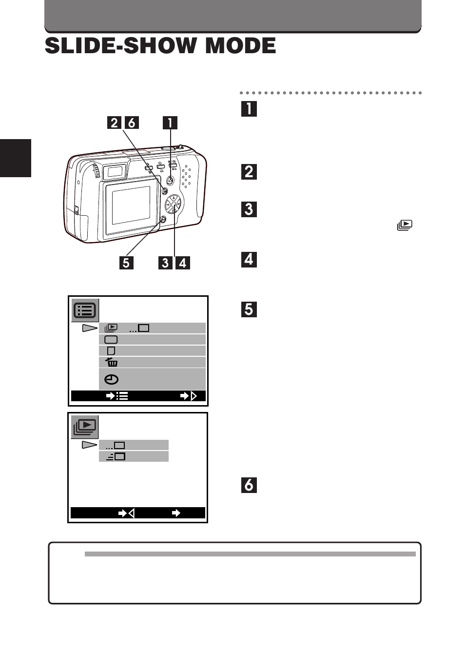 Slide-show mode | Olympus D-460 Zoom User Manual | Page 92 / 138