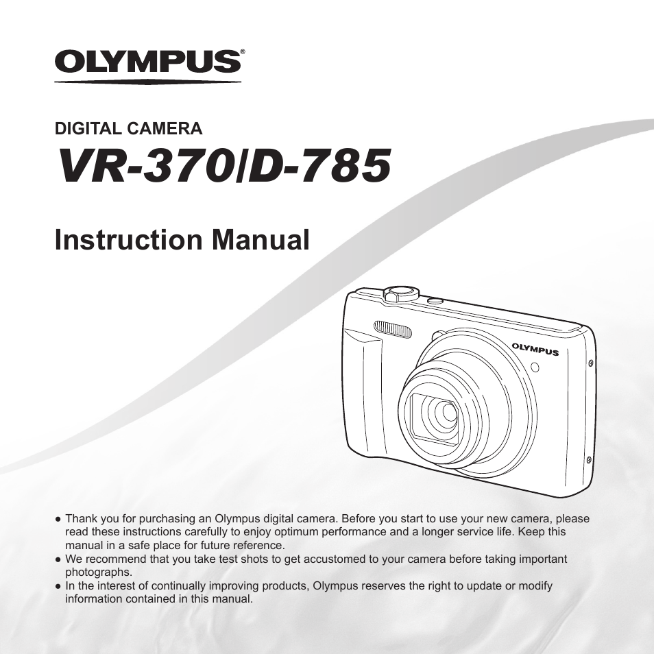 Olympus VR-370 User Manual | 78 pages