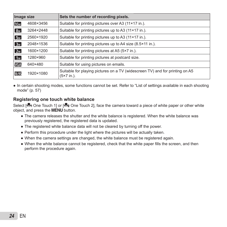 24 en | Olympus VR-370 User Manual | Page 24 / 78