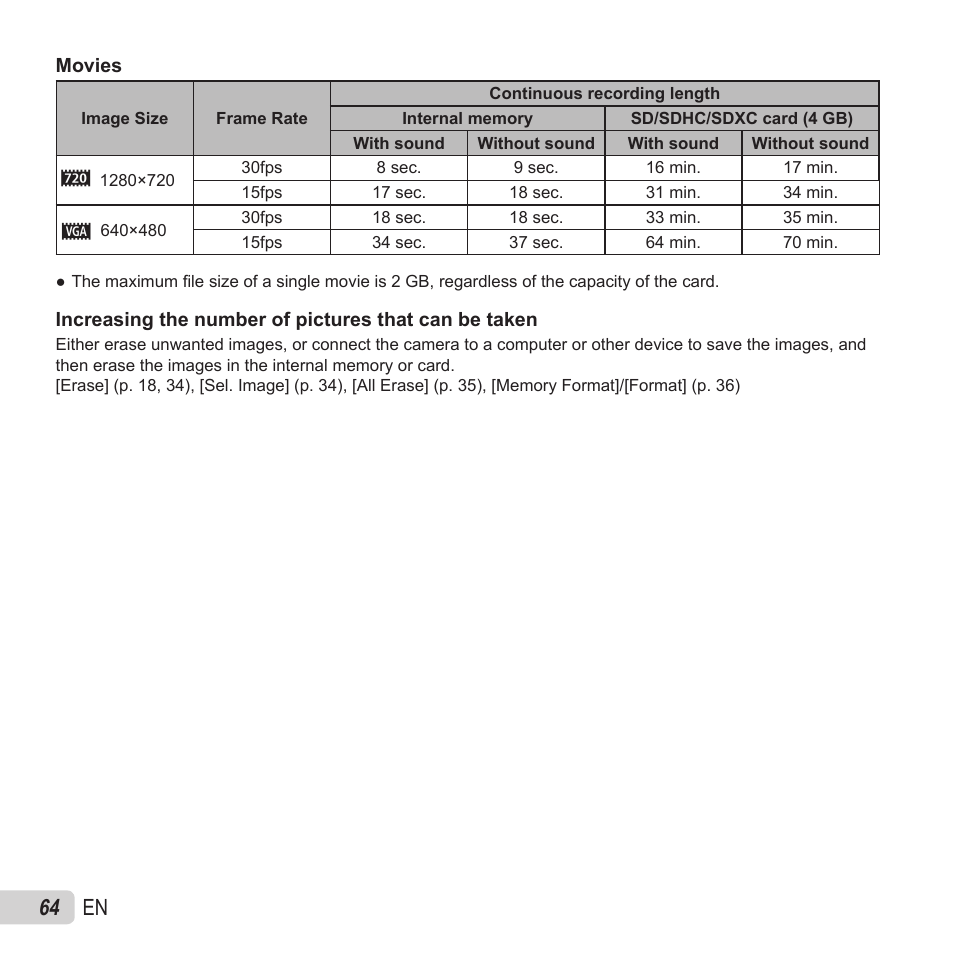 64 en | Olympus VR-370 User Manual | Page 64 / 78