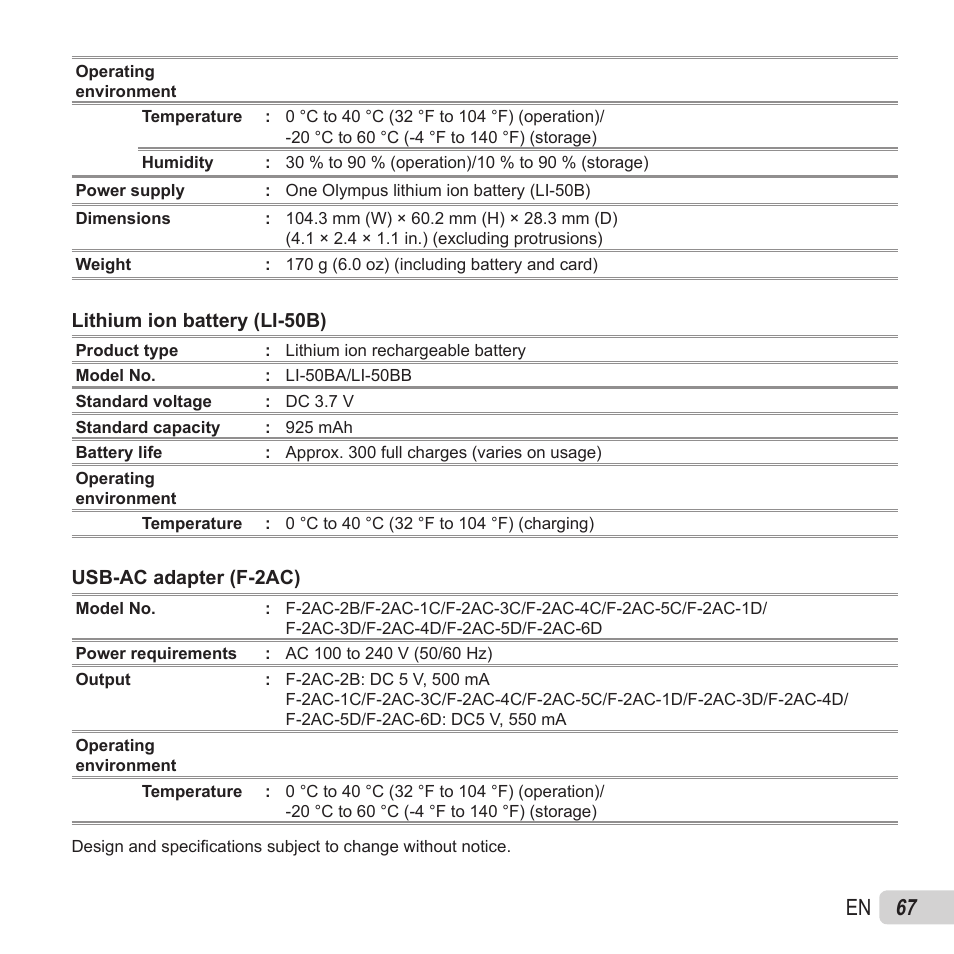 67 en | Olympus VR-370 User Manual | Page 67 / 78