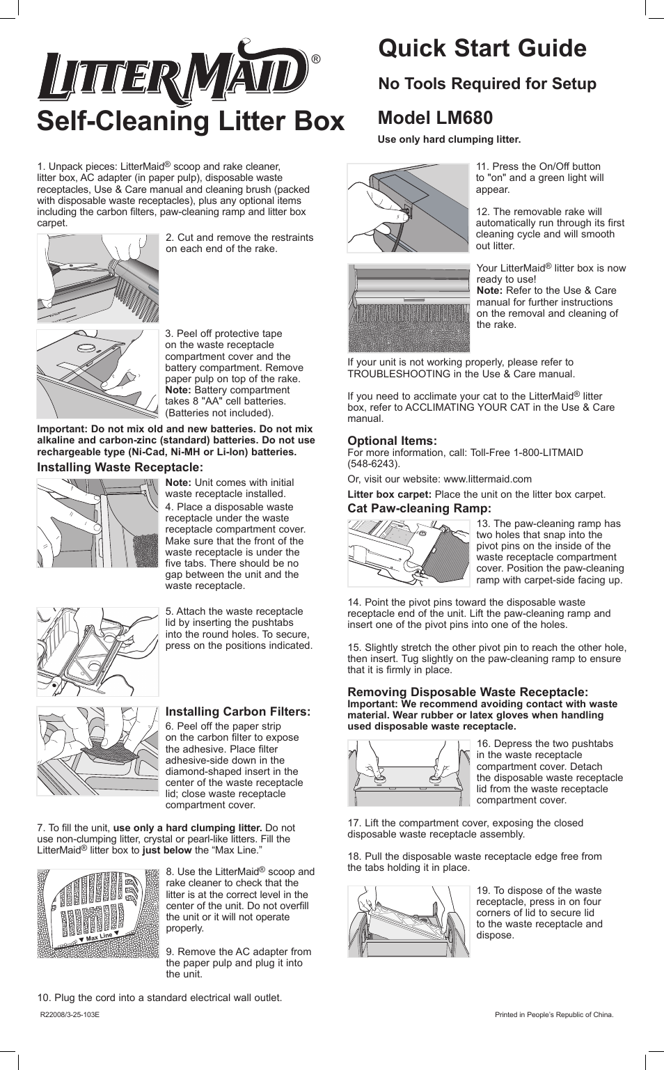 LitterMaid LM680 User Manual | 1 page