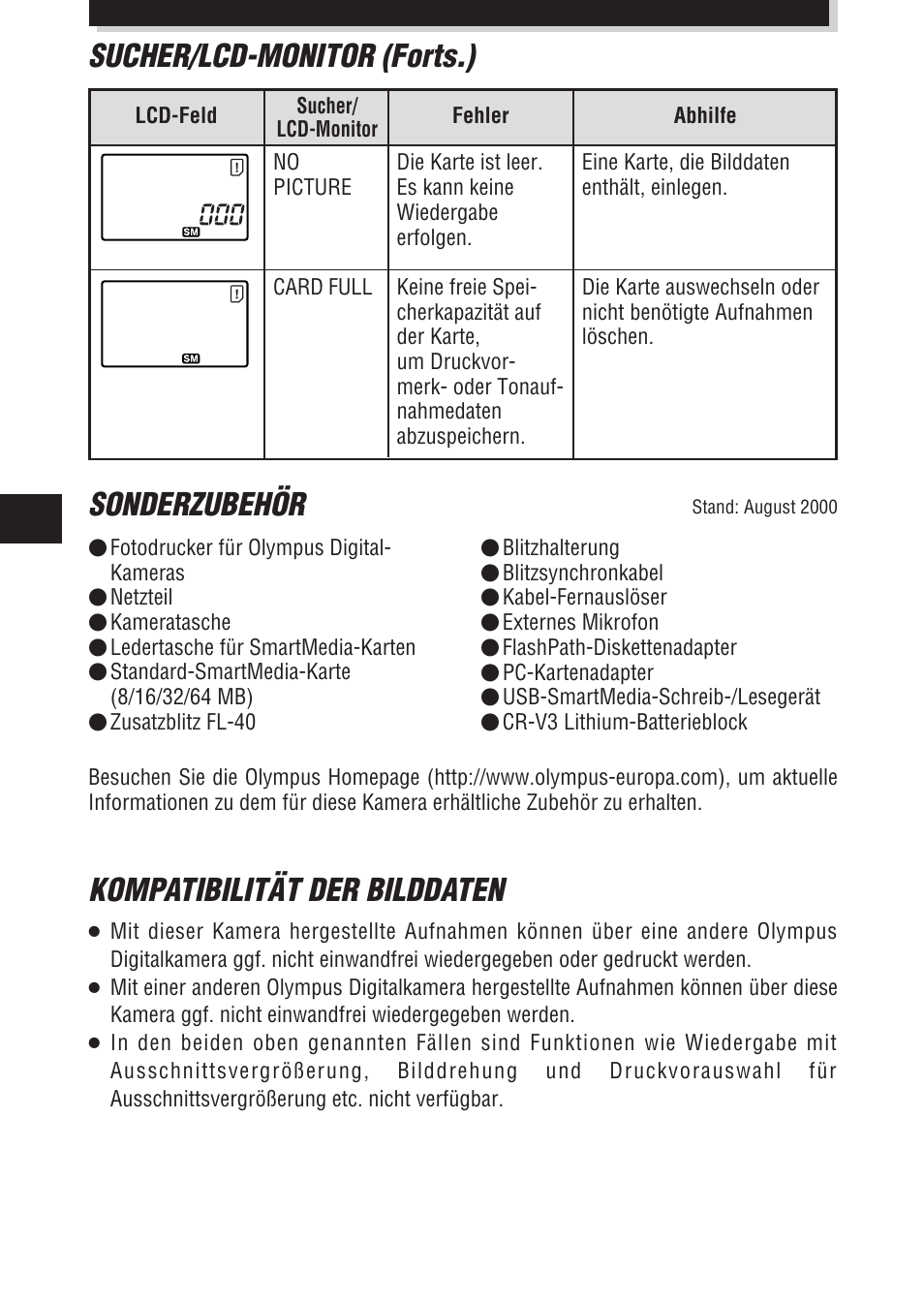 Olympus E-100 RS User Manual | Page 126 / 172