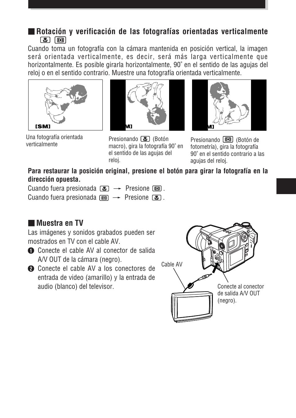 Muestra en tv | Olympus E-100 RS User Manual | Page 155 / 172