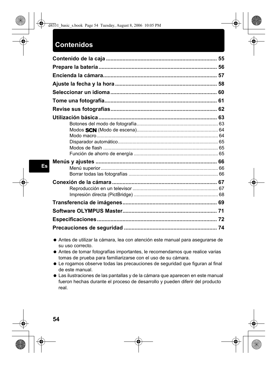 Olympus Stylus 1000 User Manual | Page 54 / 84